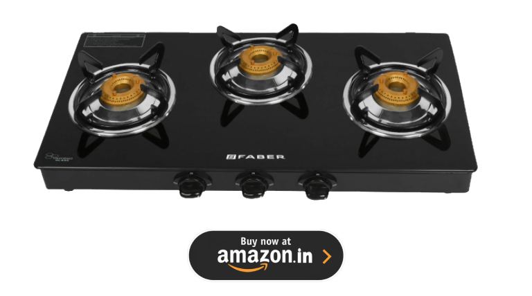 Faber Power 3BB BK Manual Ignition Black Colored Cooktop Gas Stove