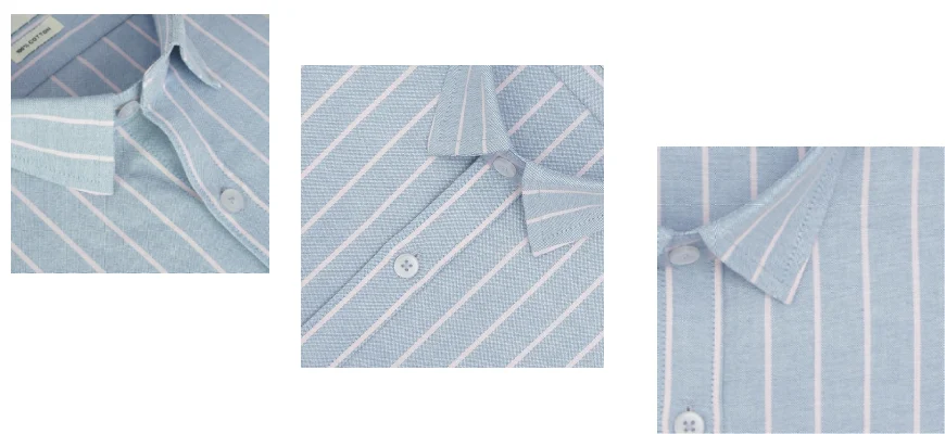 GHPC Sky Blue Shirt With White Strips In Pure Cotton