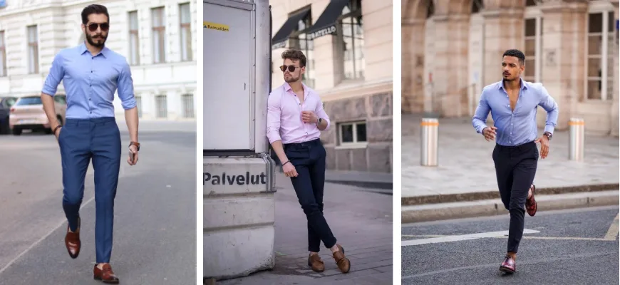 Styling Tips For Navy Blue Pants And Different Shirts