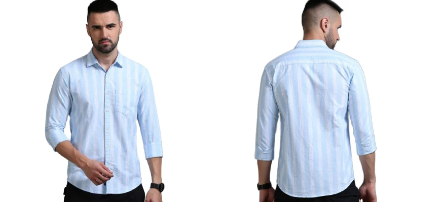 Western Style Sky Blue Shirt From Team Rugby Brand