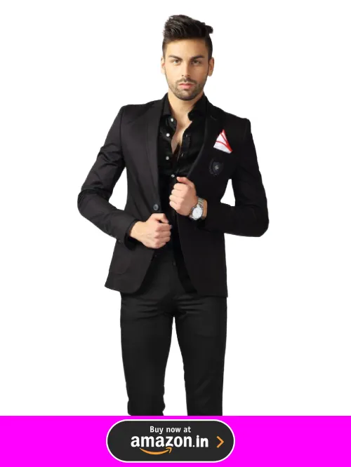 black blazer with black shirt