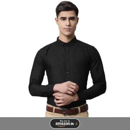 black shirt for interviews