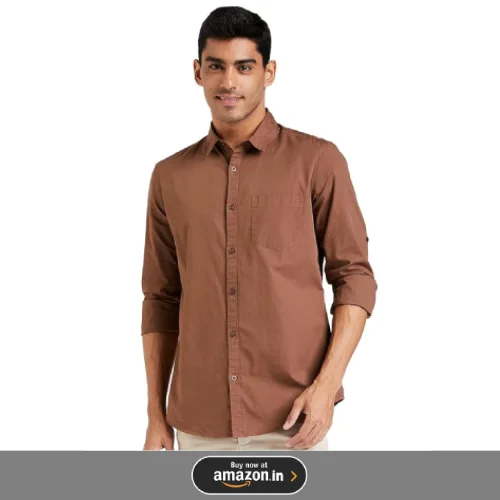 brown shirt for interviews